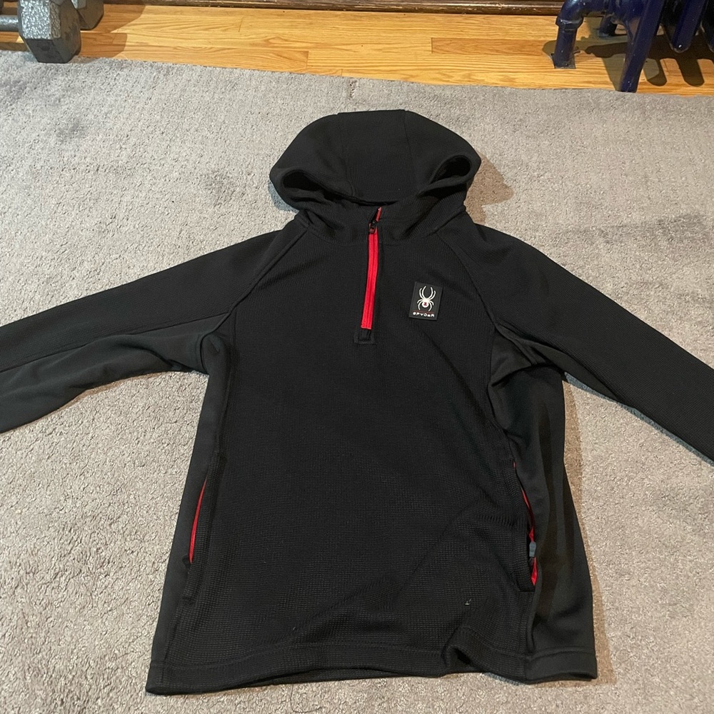 Mens Spyder Black Vip Up Jacket